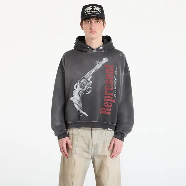 REPRESENT Mikina REPRESENT Loaded With Love Hoodie UNISEX Stained Black XXL