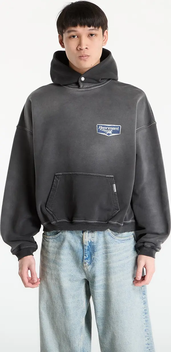 REPRESENT Mikina REPRESENT Nothing Faster Hoodie UNISEX Stained Black S