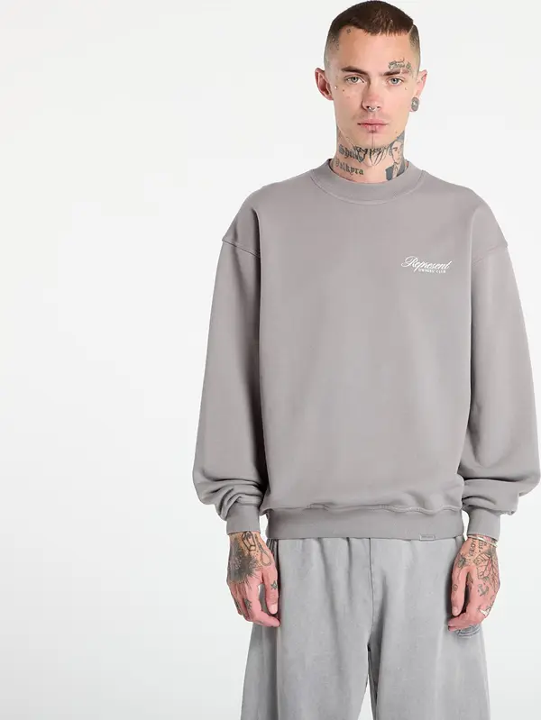 REPRESENT Mikina REPRESENT Owners Club Script Sweater Slate XXL