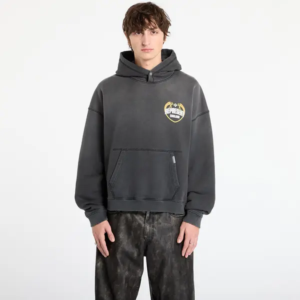 REPRESENT Mikina REPRESENT Represent Angel Border Hoodie Stained Black L