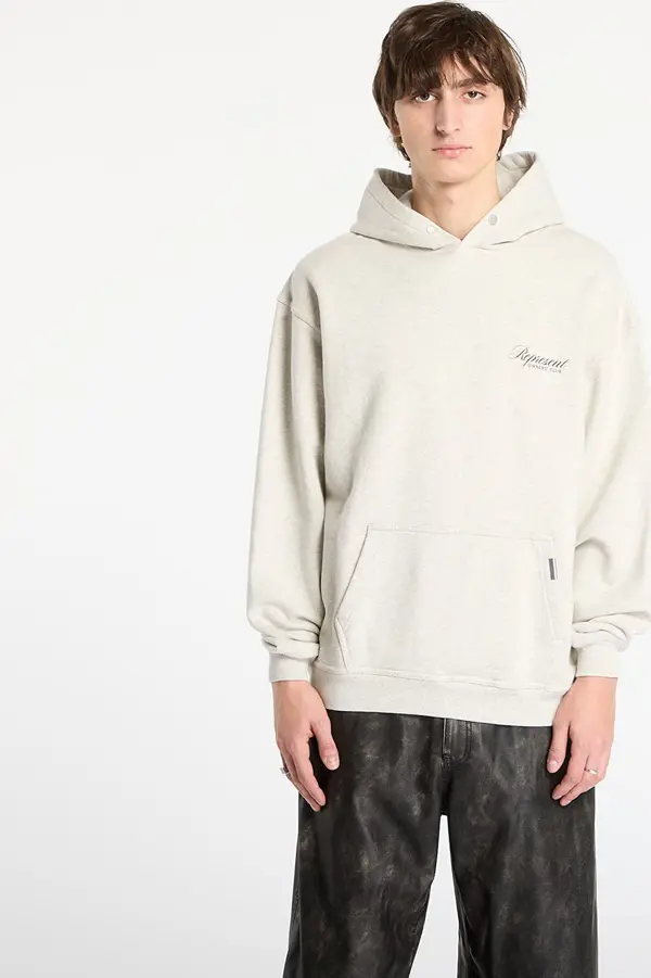 REPRESENT Mikina REPRESENT Represent Owners Club Script Hoodie Cream Marl S