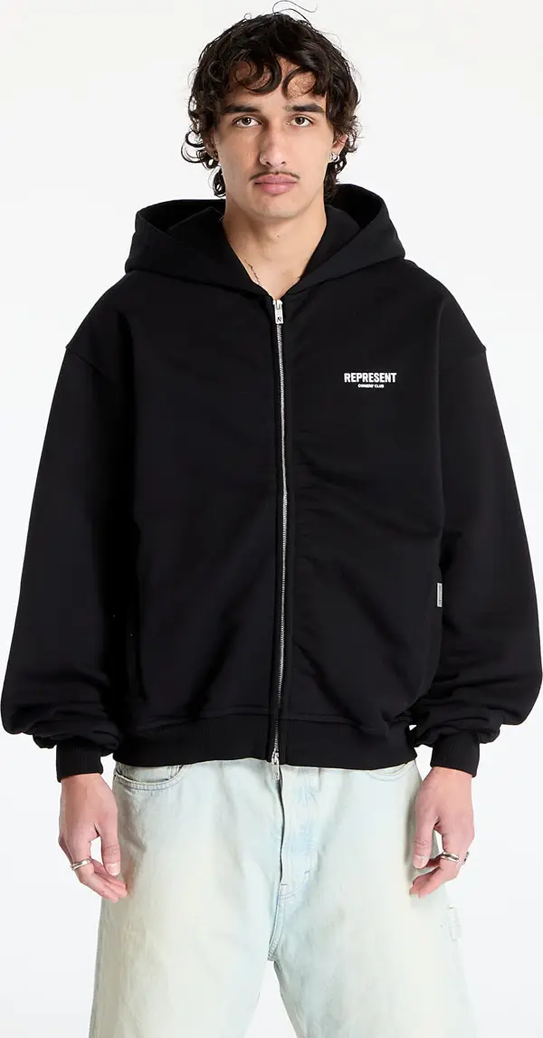 REPRESENT Mikina REPRESENT Represent Owners Club Zip Hoodie Black XXL