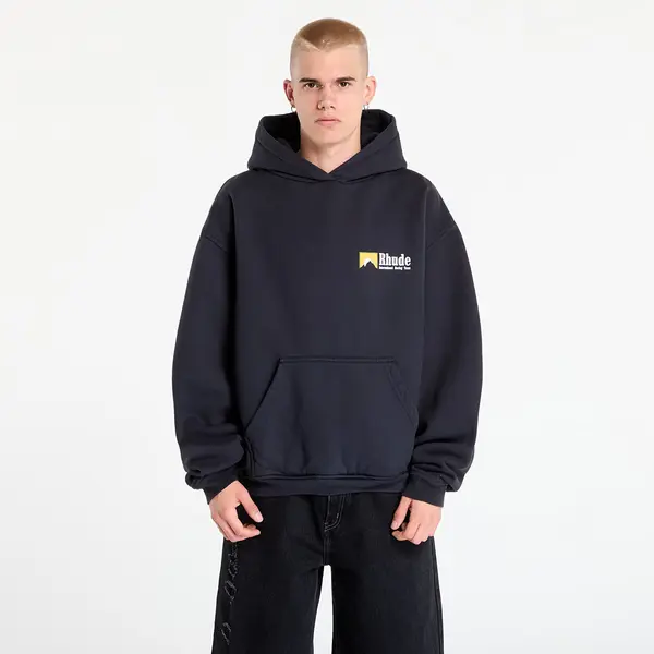 Rhude Mikina Rhude International Racing Logo Hoodie Vintage Black XXL