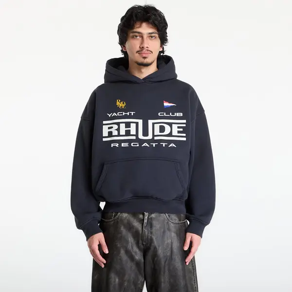 Rhude Mikina Rhude Regatta Club Hoodie Vintage Black/ White M