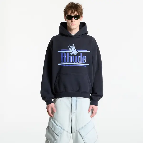 Rhude Mikina Rhude Rossa Hoodie Vintage Black/ Blue S