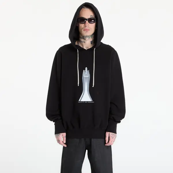 Rick Owens DRKSHDW Mikina Rick Owens DRKSHDW Oversized Hoodie Black/ Milk S