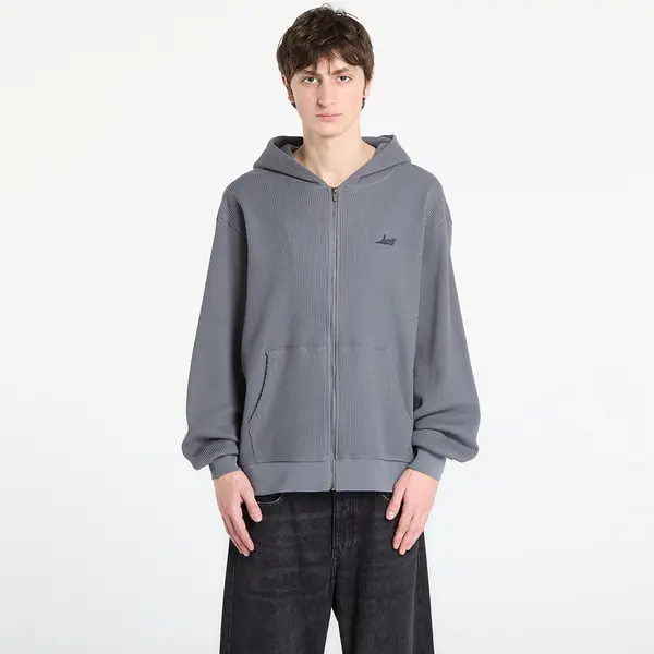 RIPNDIP Mikina RIPNDIP Castanza Waffle Knit Zip Up Hoodie Charcoal XL