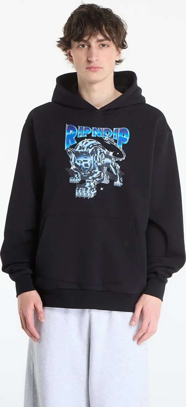 RIPNDIP Mikina RIPNDIP Cyborg Hoodie Black Wash S