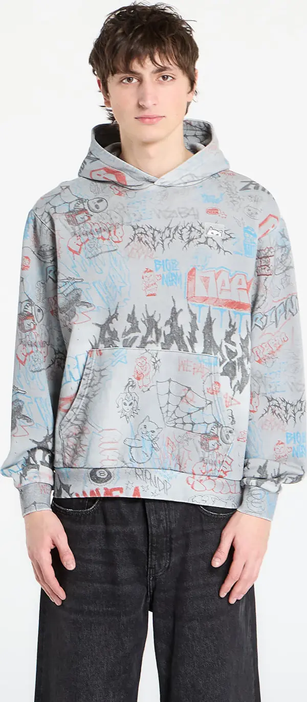 RIPNDIP Mikina RIPNDIP Marker Hoodie Sage Grey Vintage Wash S