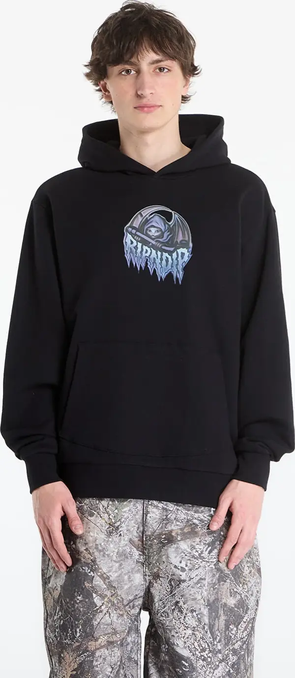 RIPNDIP Mikina RIPNDIP Out Of Time Hoodie Black Wash M