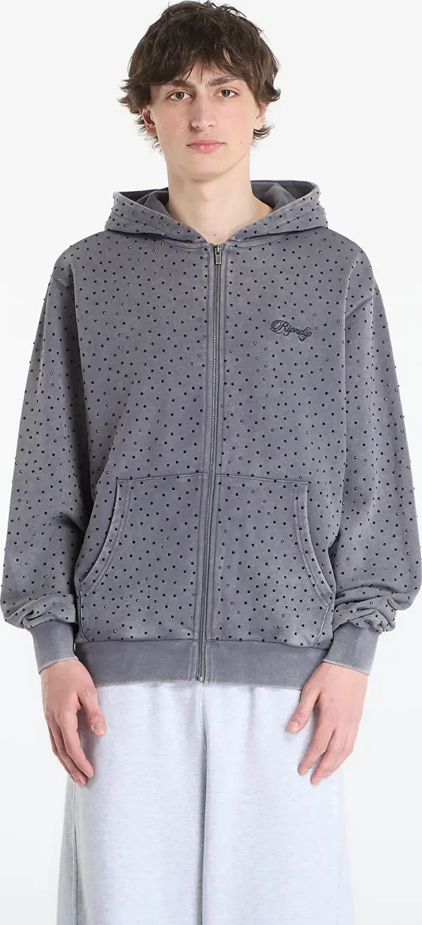 RIPNDIP Mikina RIPNDIP Ripngems Zip Up Hoodie Charcoal Wash L
