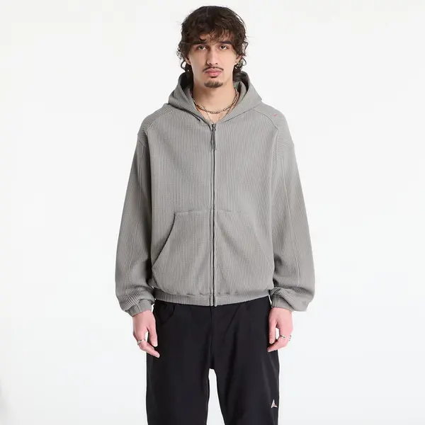 ROA Mikina ROA Bee Sun Faded Organic Waffle Zip Up Hoodie Grey M