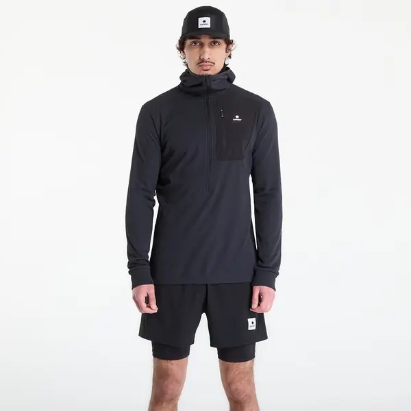 SAYSKY Mikina SAYSKY Combat Half Zip Fleece Hoodie Black XL