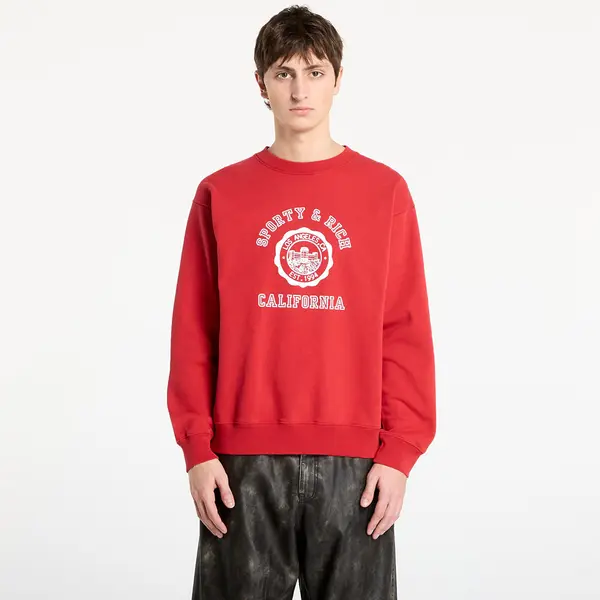 Sporty & Rich Mikina Sporty & Rich California Emblem Crewneck UNISEX Ruby XL
