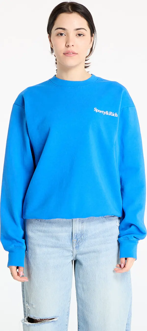 Sporty & Rich Mikina Sporty & Rich Health is Wealth Crewneck Paris Blue XL