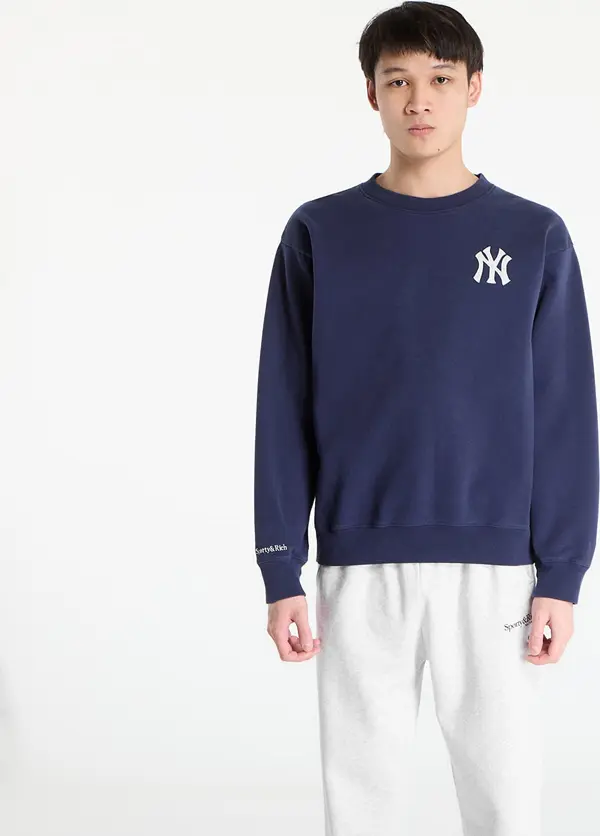 Sporty & Rich Mikina Sporty & Rich Heritage Yankees Serif Crewneck UNISEX Dark Navy XL
