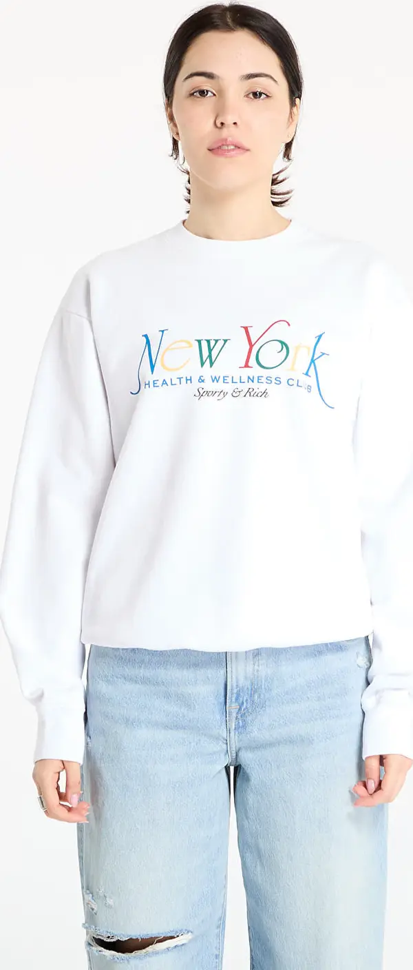 Sporty & Rich Mikina Sporty & Rich NY 94 Crewneck White/ Ruby/ Alpine/ Paris Blue XS