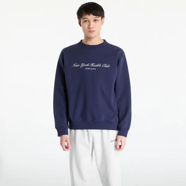 Sporty & Rich Mikina Sporty & Rich NY Health Club Crewneck UNISEX Dark Navy XL