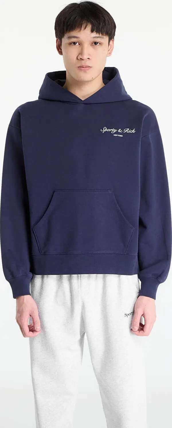 Sporty & Rich Mikina Sporty & Rich Syracuse Hoodie UNISEX Dark Navy XS