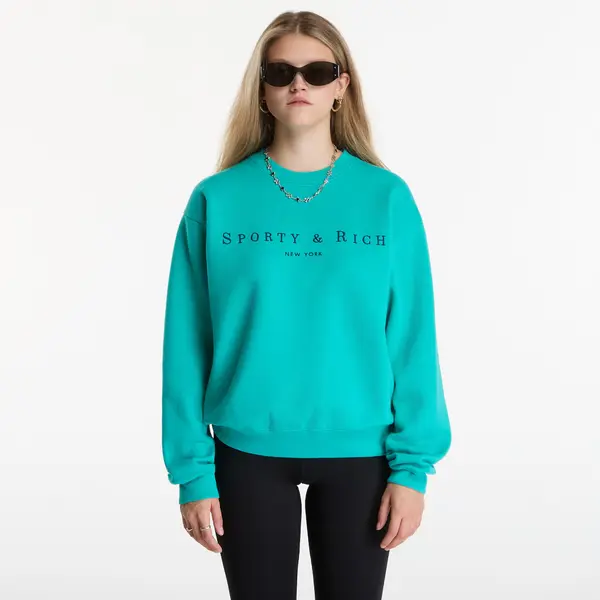 Sporty & Rich Mikina Sporty & Rich Title Embroidered Crewneck UNISEX Amalfi Green XL