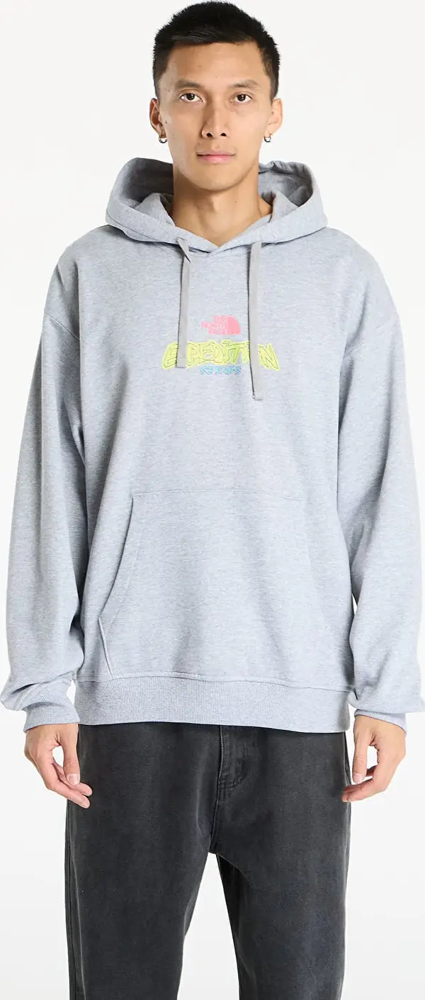 The North Face Mikina The North Face U Expedition Celebration Oversized Hoodie UNISEX Light Grey Heather XL