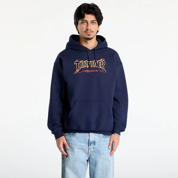 Thrasher Mikina Thrasher Cracked by Exteenager Hoodie Navy M