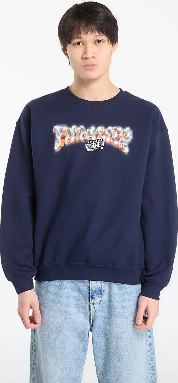 Thrasher Mikina Thrasher Explicit Crewneck Navy L