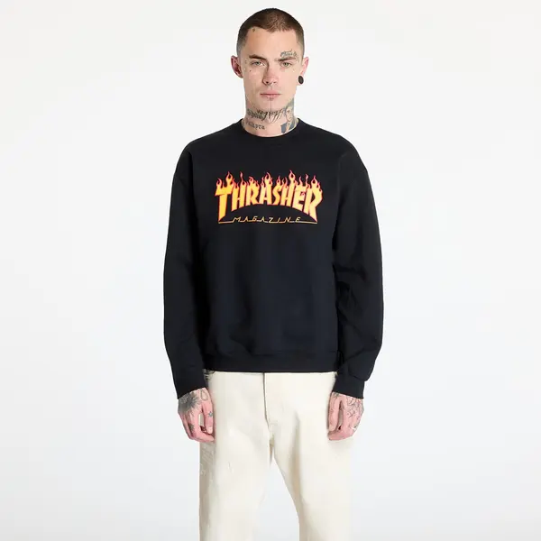 Thrasher Mikina Thrasher Flame Crewneck Black L