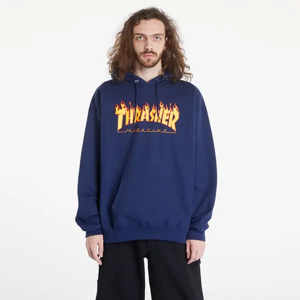 Thrasher Mikina Thrasher Flame Logo Hoodie Navy Blue S
