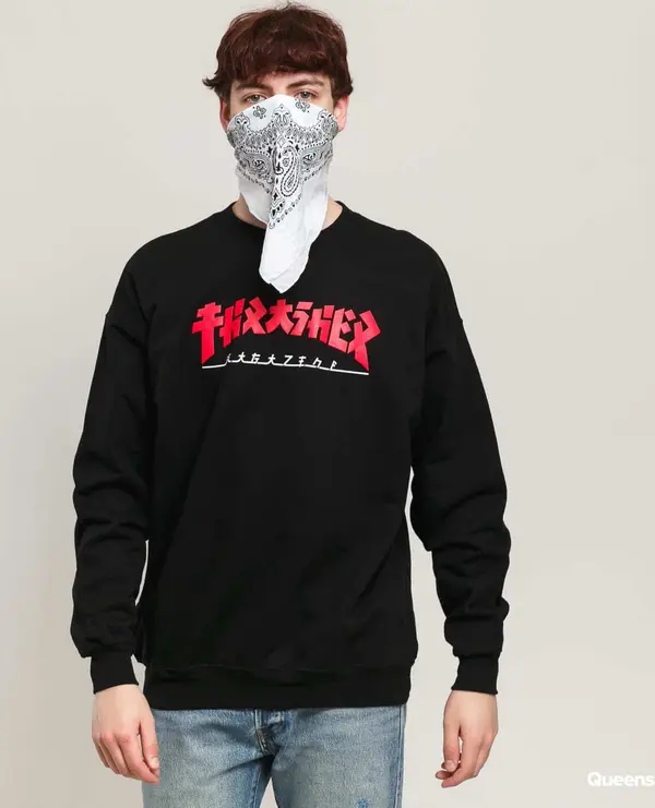 Thrasher Mikina Thrasher Godzilla Crewneck Black S
