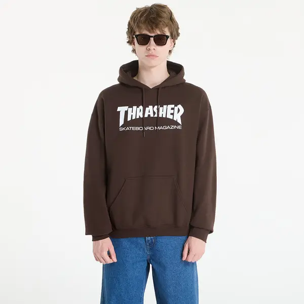 Thrasher Mikina Thrasher Skate Mag Hood Dark Chocolate/ White L