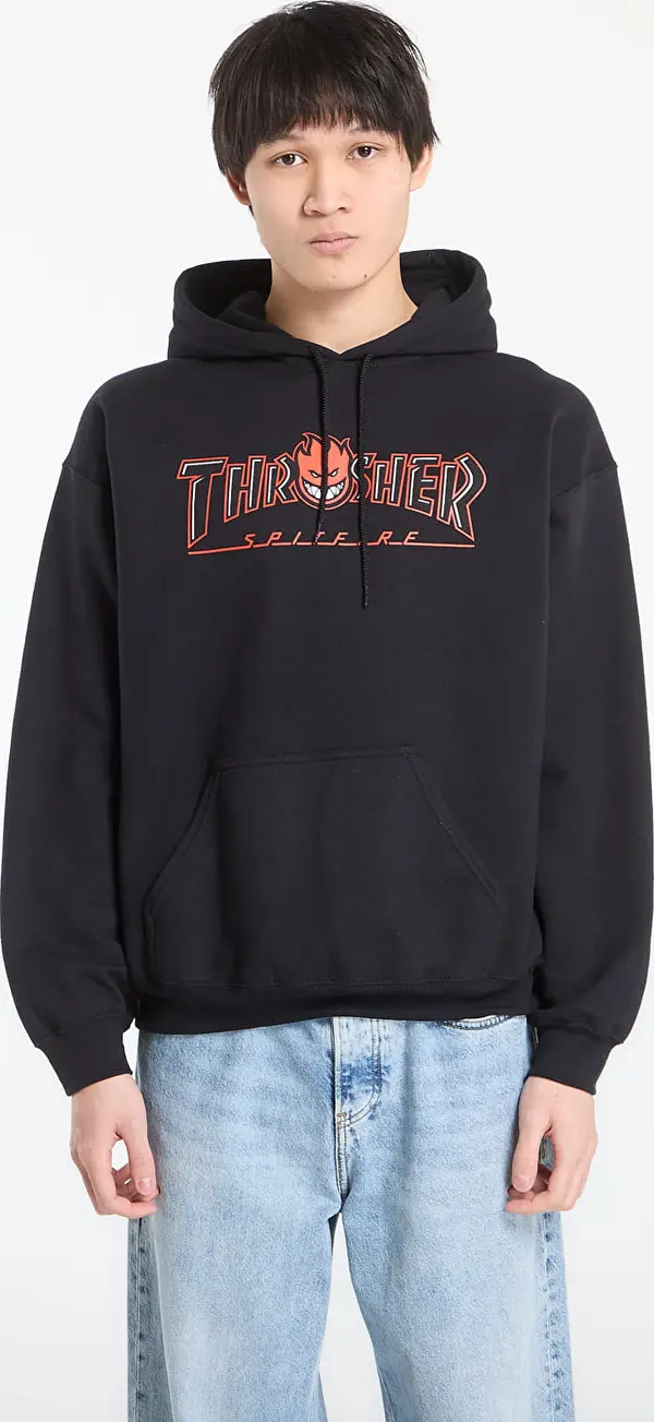 Thrasher Mikina Thrasher x Spitfire Big Head Outline Hoodie Black L