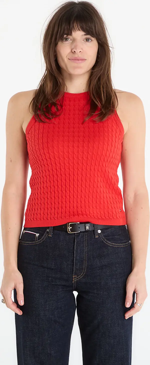 Tommy Hilfiger Mikina Tommy Hilfiger Co Cable Fine Gg Sl Slim Swt ? L