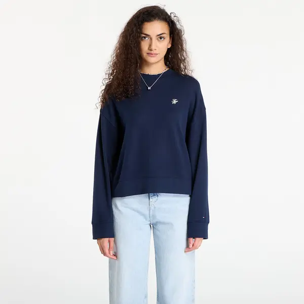 Tommy Hilfiger Mikina Tommy Hilfiger Script Pique Sweatshirt Blue M