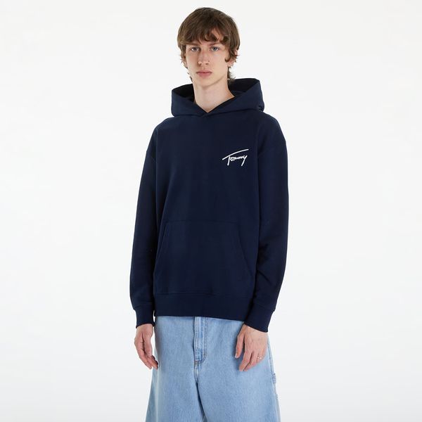 Tommy Hilfiger Mikina Tommy Jeans Relaxed Signature Hoodie Blue L