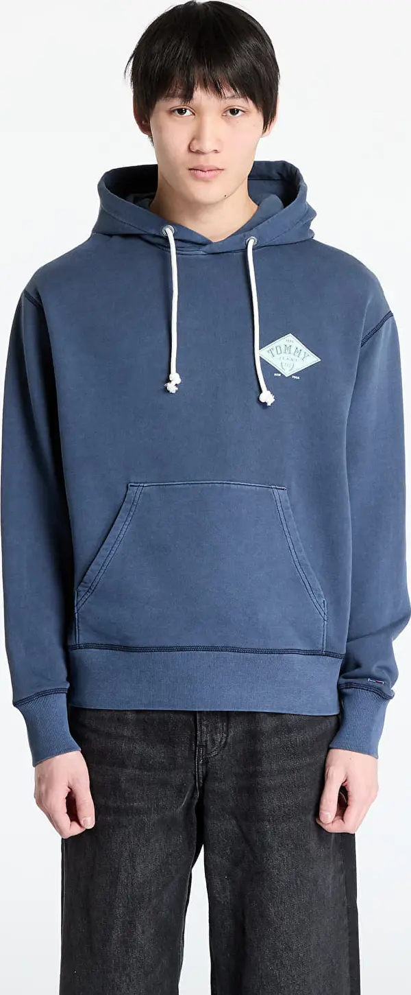 Tommy Hilfiger Mikina Tommy Jeans Relaxed Varsity Grap Hoodie Blue M