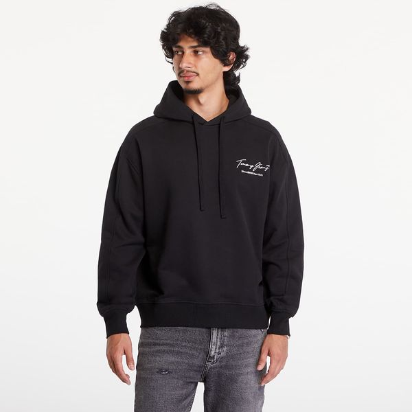 Tommy Hilfiger Mikina Tommy Jeans Relaxed Washed Dna Hoodie Black M
