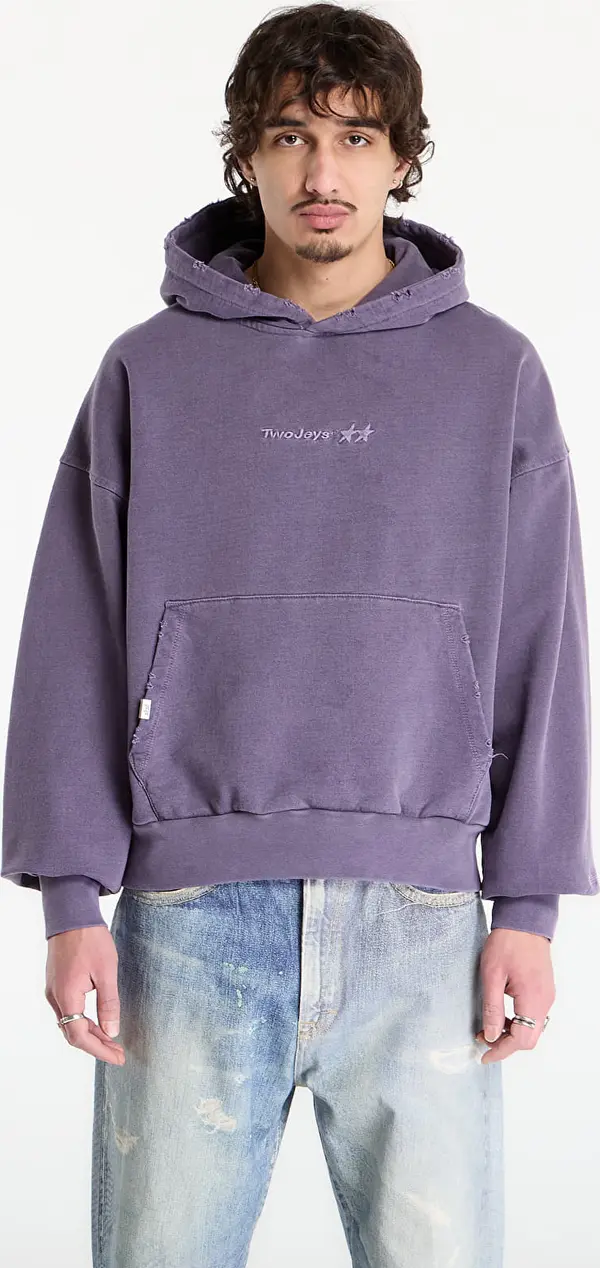 TwoJeys Mikina TwoJeys Icon Hoodie Pigment Dyed Purple S