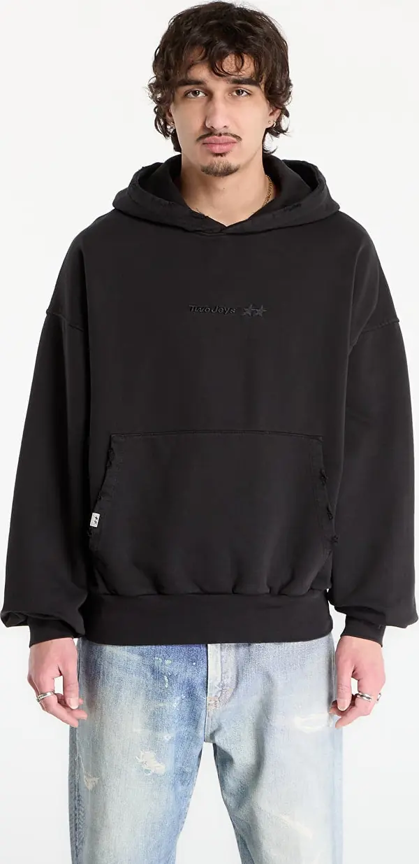 TwoJeys Mikina TwoJeys Icon Hoodie Stone Washed Black L