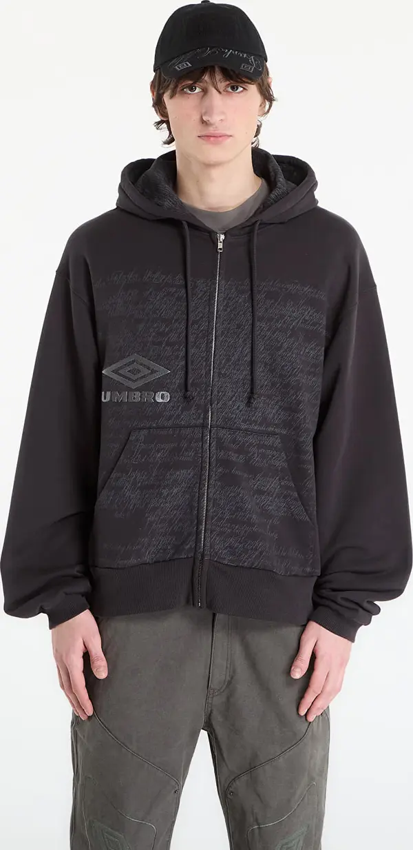 Umbro Mikina Umbro by SlamJam Compact Masked Zip Hoodie Washed Black L