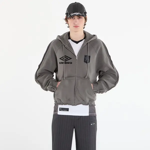 Umbro Mikina Umbro by SlamJam Royal Arms Zip Masked Hoodie Smock Grey M