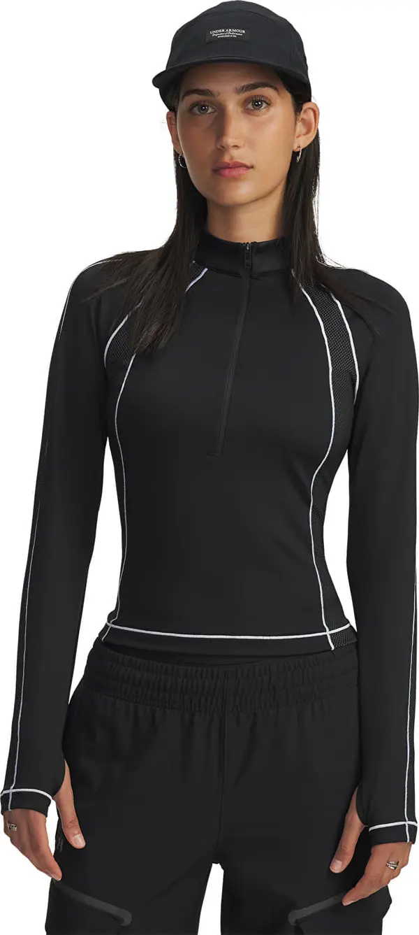 Under Armour Mikina Under Armour Coldgear Textured 1/2 Zip Black M