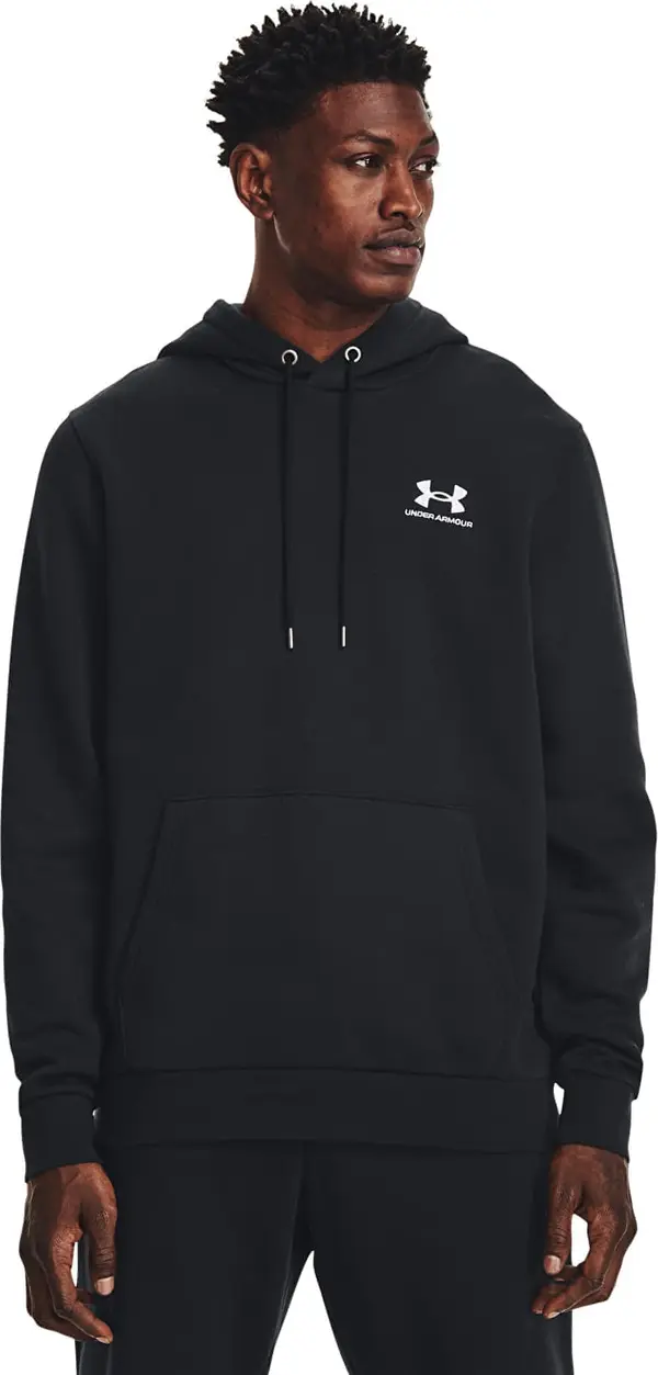 Under Armour Mikina Under Armour Essential Fleece Hoodie Black/ White S