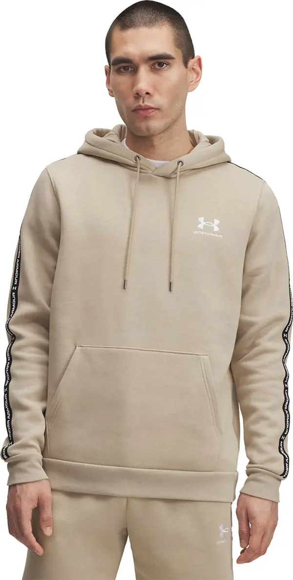 Under Armour Mikina Under Armour Icon Fleece Hoodie Taping Brown XXXL