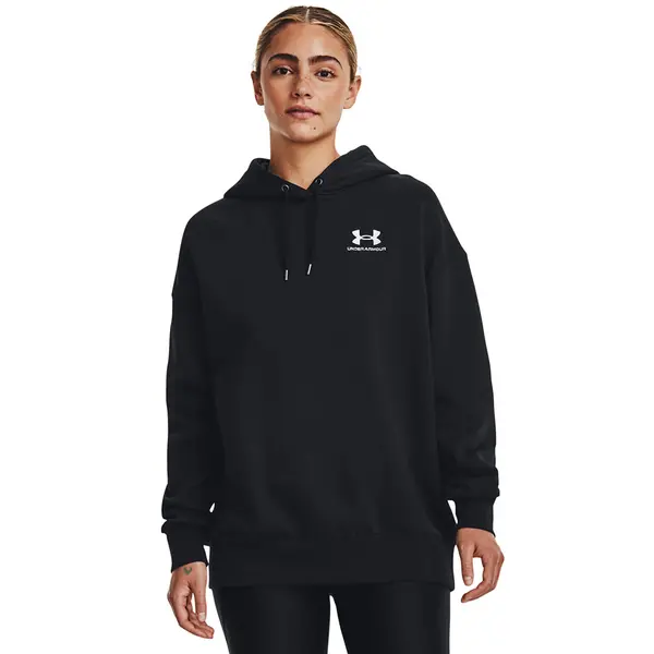 Under Armour Mikina Under Armour Icon Fleece OS Hoodie Black/ White L