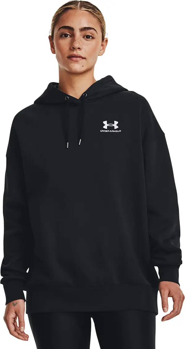 Under Armour Mikina Under Armour Icon Fleece OS Hoodie Black/ White M