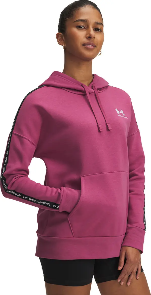 Under Armour Mikina Under Armour Icon Fleece Taped Hoodiey Red M