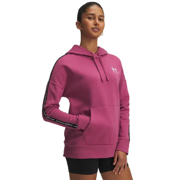 Under Armour Mikina Under Armour Icon Fleece Taped Hoodiey Red S