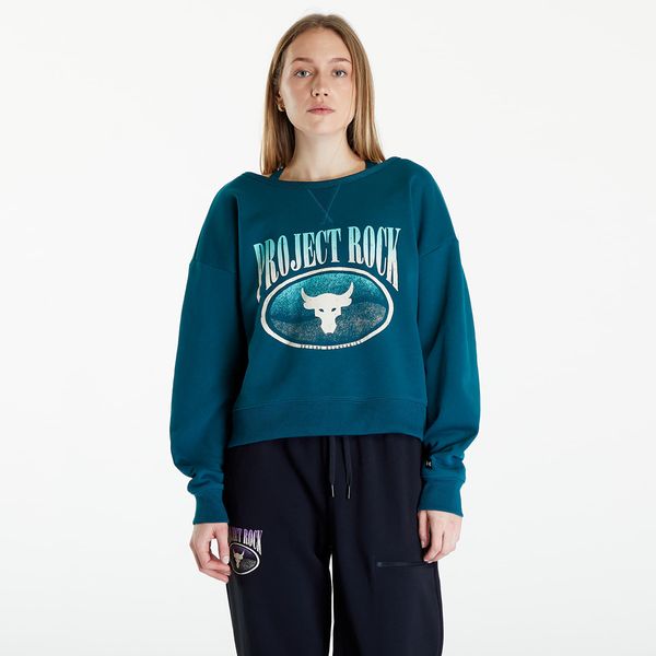 Under Armour Mikina Under Armour Project Rock Terry Sweatshirt Turquoise L