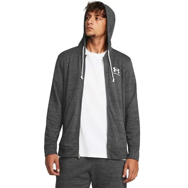 Under Armour Mikina Under Armour Rival Terry LC FZ Gray L